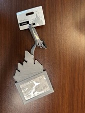 Disney Parks Cinderella Castle Gray Necklace Lanyard ID Card Holder New