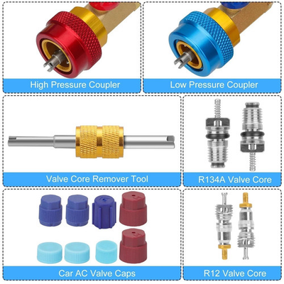 #ad #ad Car A C R134A System Valve Core Quick Remover Installer Tools High Low Pressure $15.89