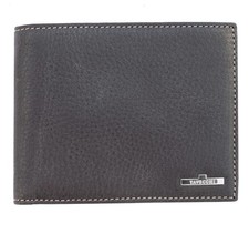 Mens Tavecchi Newave Collection Luxury Italian Back Leather Bifold Wallet