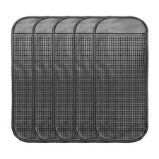 5pcs Car Dashboard Anti-Slip Mat 8" x 3" Universal Sticky Dash Pad Black