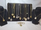 Vintage Costume Jewelry Lockets Lot Of 16 Gold Silver Tone Cameo Some Signed
