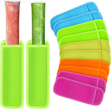 10 PCS Reusable Ice Popsicle Holders - Ice Pop Sleeves for Frozen Treats Yogurt