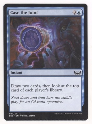 MTG ***CASE THE JOINT*** (Crimped) Blue, Common, SNC 037/281 Magic The Gathering