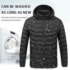 Electric Coat Heated Jacket Men Women USB Winter Warm Up Heating Pad Body Warmer