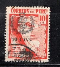 PERU LATIN AMERICA    STAMPS OVERPRINT USED LOT 210BD