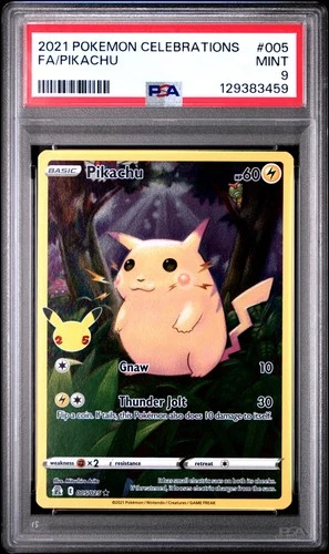 2021 POKEMON CELEBRATIONS #005 FULL ART/PIKACHU PSA 9