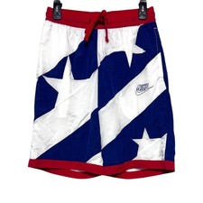 Y2K Nike Throwback Board Shorts Mens Size Small Retro Americana Summertime