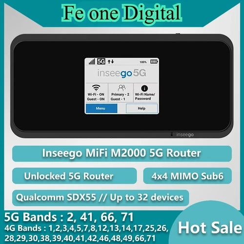 Inseego M2000 5G Router 2.7Gbps 5050mAh Pocket WIFI 2.4GHz/5GHz WiFi hotspot LTE