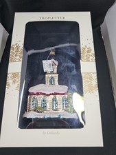 Dillards Trimsetter Handblown  Handpainted In Poland Church Ornament NOS