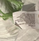 Old Navy 100% Cotton 🍀 Scarf/Shawl White with Green Applique Flowers 74” x 28" — photo 7