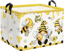Spring Summer Flower Honeybee Storage Basket Gnome Bee Baby Gift Kid Clothes Org