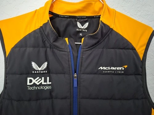 Official McLaren Castore Formula 1 Racing Puffy Vest men's XL, F1 - product listing photo