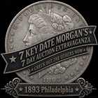 1893 Morgan Dollar,  Brilliant Uncirculated Scarce. " 7 day Extravaganza"