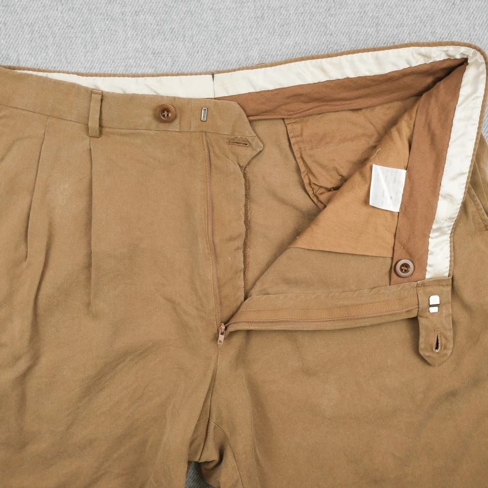 Brioni Bermuda Shorts Mens 38 Regular Tan 10" Inseam Cupro Italy (Measures 36) - Image 3 of 4