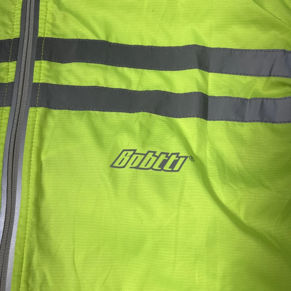 Bpbtti Vest Mens 3XL Neon Yellow Reflective Hi Vis Cycling Running Full Zip - Image 2 of 4