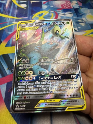 Pokemon Celebi & Venusaur TAG TEAM GX - SM167 2019 Black Star Promo DMG