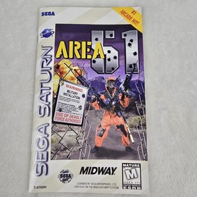 Area 51 (Sega Saturn, 1996) Complete CIB With Registration Card