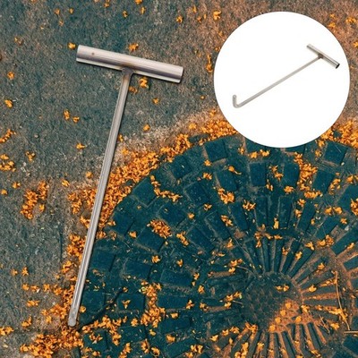 Manhole Hook Tool Multifunctional Stainless Steel Heavy Duty Lifting Drain Key