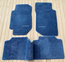 For Honda Civic Ef Sedan Interior Floor Mats Carpet Blue Set Of4 1988-91