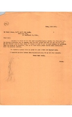 Erie Railroad Letter 1904 Freight Rate Bricks NY NJ MA Building Materials