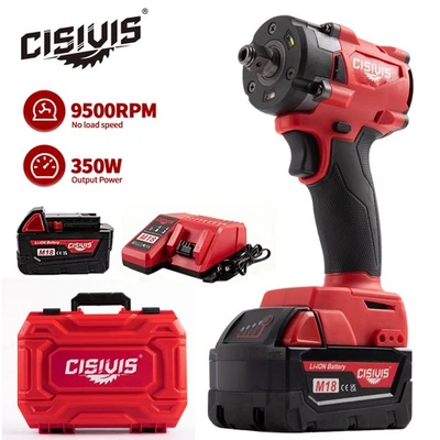 CISIVIS High-Torque 1/2" Impact Wrench Kit with Battery & Charger For Milwaukee M18