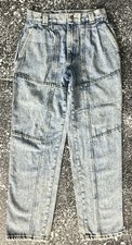 Vintage 80s 90s Lee Navigation Blue Acid Wash Tapered Jeans Sz 14REG Stonewash