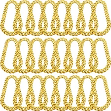 24 pcs Big Chunky Faux Rapper Chain 80s 90s Punk Halloween Costume 32