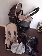 iCandy Grey Single Pushchair/Pram with Carrycot, Seat Unit, 5-Point Harness