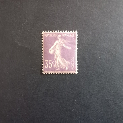 FRANKREICH 1906 / SÄMASCHINE OHNE GLOBUS - 35 C. VIOLETT, LING. MH*