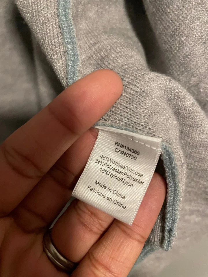 Suéter envolvente MarlaWynne para mujer talla L/XL verde azulado elástico abierto relajado Lagenlook Foto 3 de 4