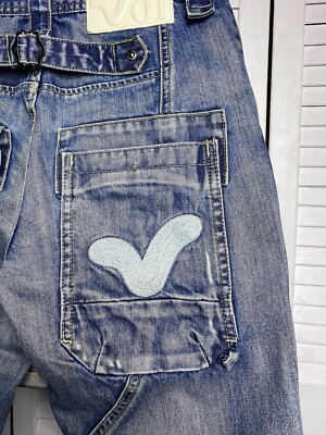 Vintage VOI Jeans Y2K Washed Denim Evisu Style Pockets Pants Men's