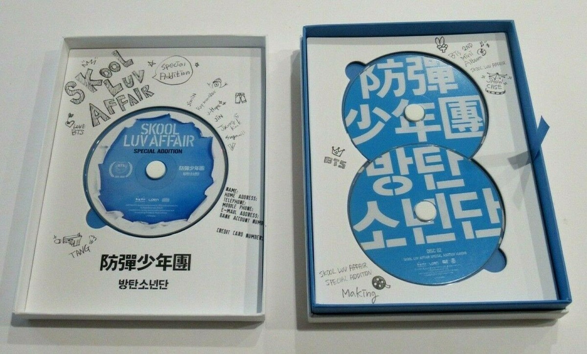 BTS SKOOL LUV AFFAIR 2ND MINI SPECIAL ADDITION CD 2DVD'S