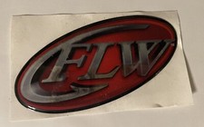 Calcomanía adhesiva de goma con logotipo de pesca al aire libre FLW 5" X 2 1/4"