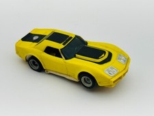 Aurora AFX CORVETTE A PRODUCTION - Yellow Black HO Slot Car 1927