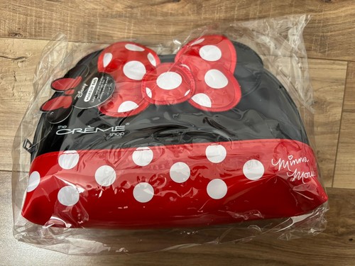 Minnie Mouse NEW Disney The Creme Shop Makeup Bag Red New With Tag Headband - Picture 3 of 4