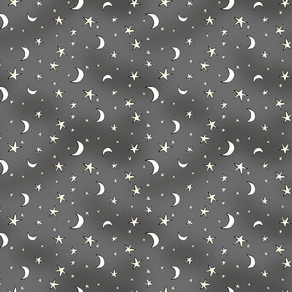 Halloween Parade Moon and Stars in Grey Halloween Parade Moon and Stars in Grey