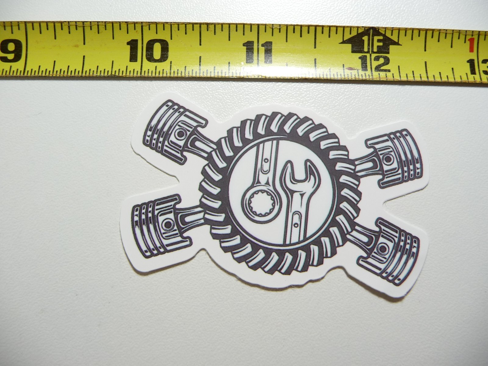 HOT ROD PISTONS WRENCHES GEAR DECAL STICKER VEHICLE CLASSIC RIDE