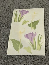 LARGE 3 X 6" MRS GROSSMAN STICKERS: SPRING FLOWERS VELLUMCALLA LILIES CROCUS 3x