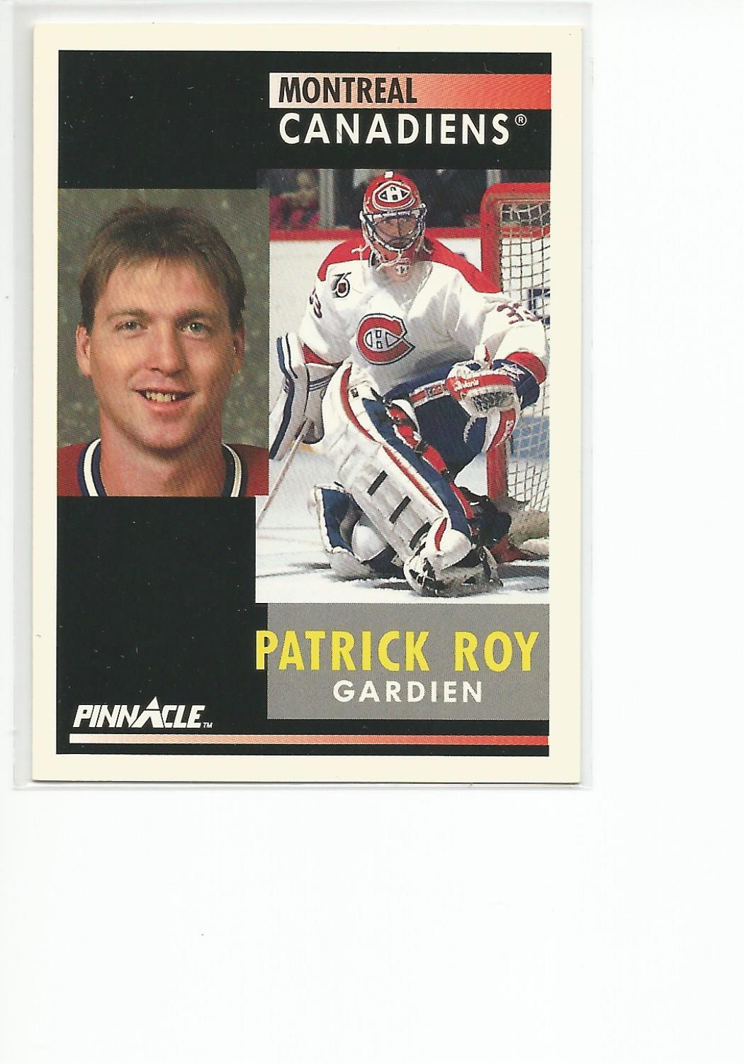 PATRICK ROY 1991-92 Pinnacle card #175 Montreal Canadiens NR MT