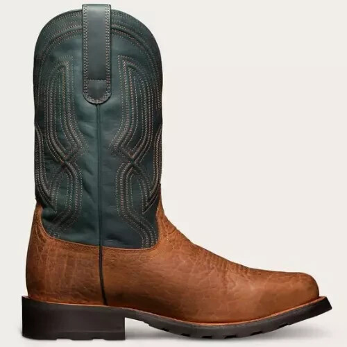 Buy Bespoke Cowboy Tan and Black Western Ankle Men Fashion Dress Handmade  Boots | eBay