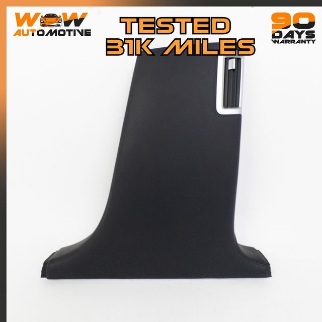 06-13 BENTLEY CONTINENTAL FLYING SPUR LOWER RIGHT B PILLAR TRIM BLACK LEATHER OE