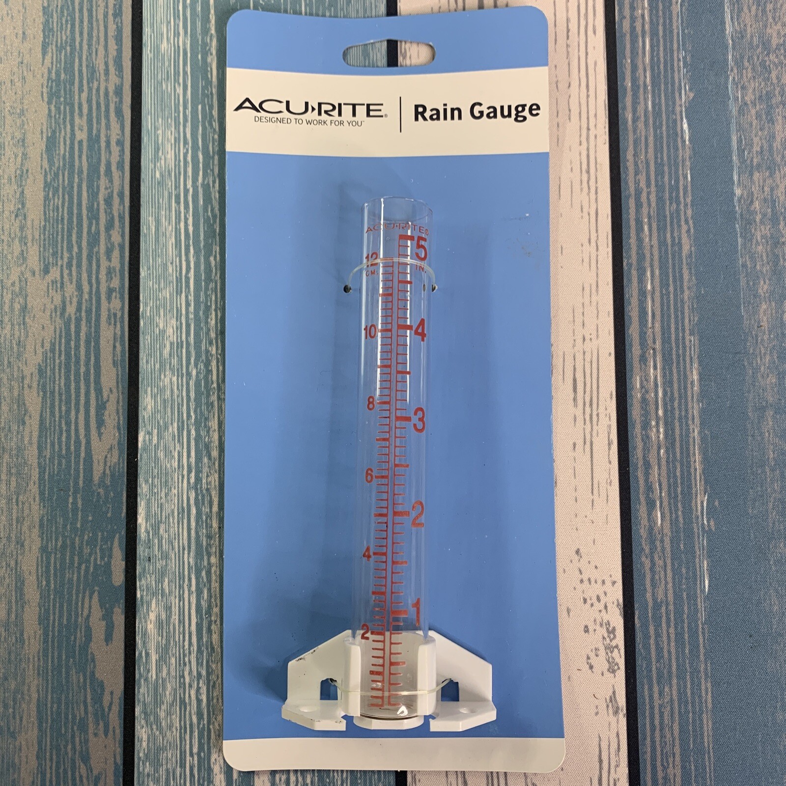 AcuRite 8.75" Capacity Glass Rain Gauge Clear Tube Yard Outdoor Home