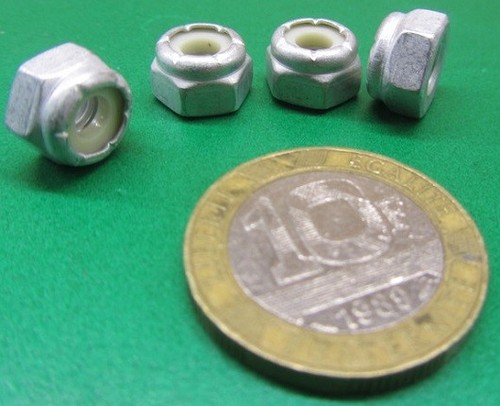 Nylon Insert Lock Nut, Aluminum, 10-32 Threads 15/64h , 75 Pcs - Picture 5 of 11