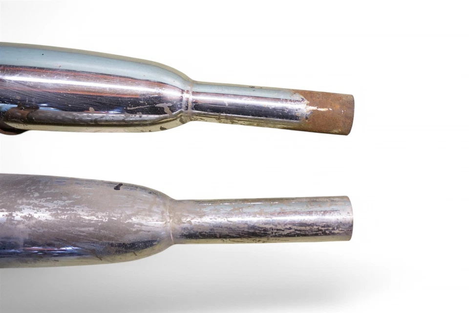 JUEGO SILENCIADOR TRIUMPH MOTO 650CC 1963-70 TROPHY TR6 T120 BONNEVILLE *2065A Foto 2 de 4