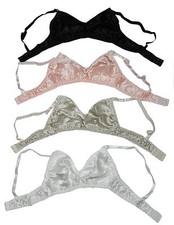 4 Pieces 100 Pure Silk Wire Free Bras Size 34B 36B 38B 40B 42B 44B 46B