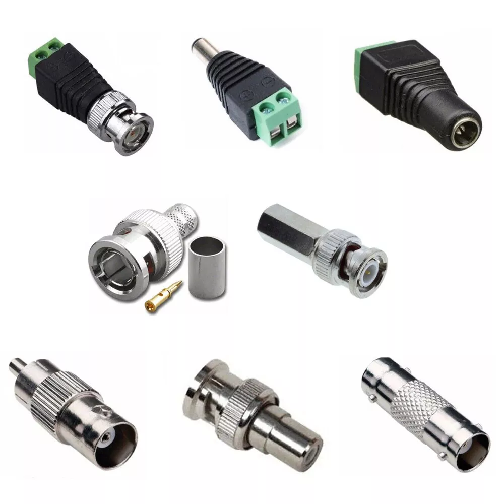 Criticar demandante cisne CCTV CONNECTOR BNC COAX CRIMP VIDEO RCA PHONO RG59 BALUN UTP CAT5 JOINER  COUPLER | eBay