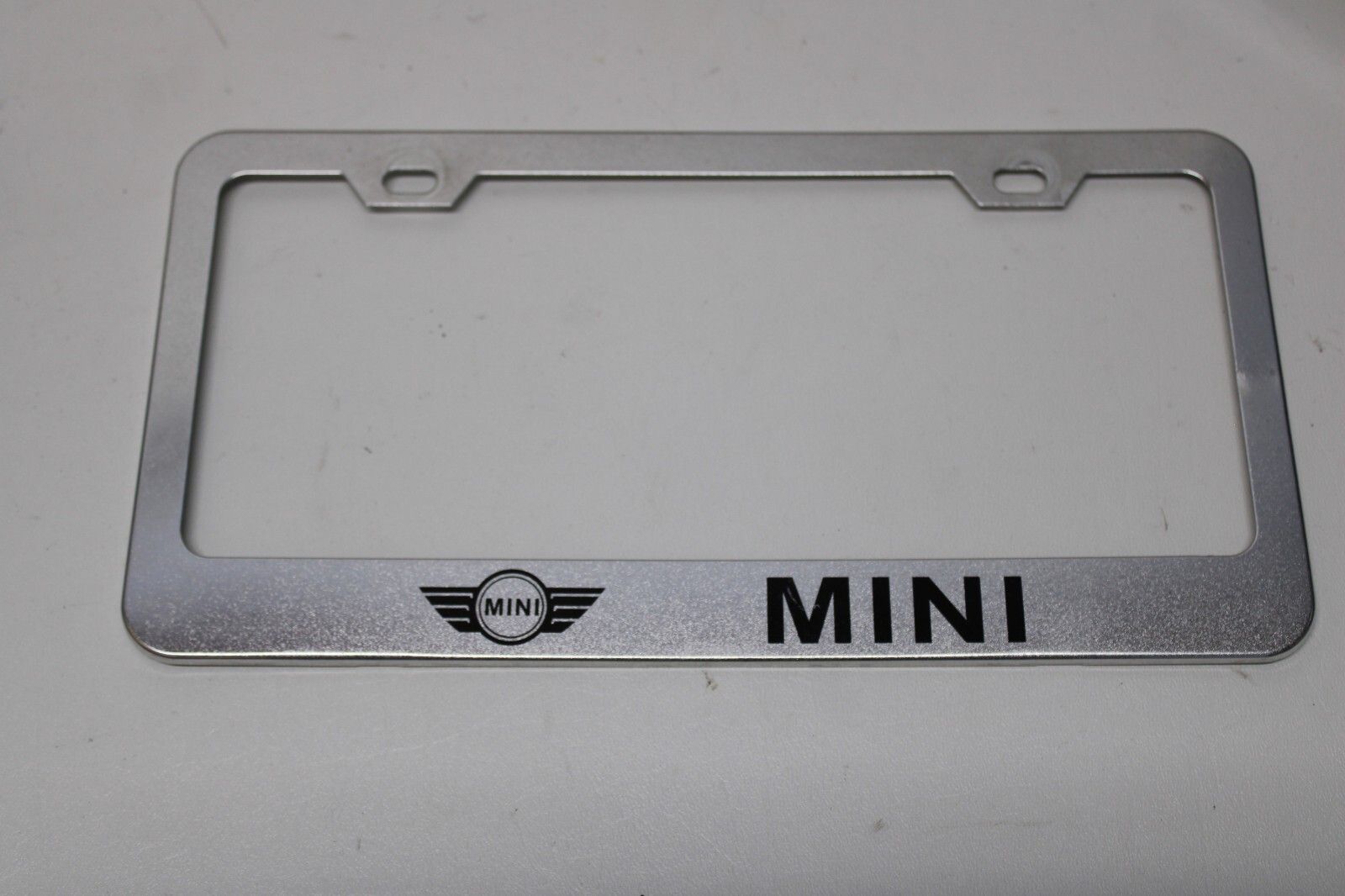 02-24 MINI COOPER SILVER License Plate Tag Holder Mounting Frame FRONT OR REAR