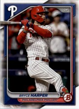 2024 Bowman Base Paper Bryce Harper #37 Philadelphia Phillies MLB Baseball Card
