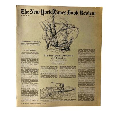The New York Times Book Review April 18 1971 Discovery of America No Label VG