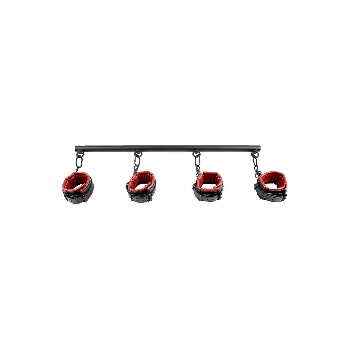 Barra Spread The Love Sportsheets Saffron Spreader Bar & Cuff Set Nero Vegano